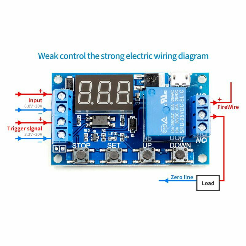 Digital Delay Timer Trigger ON-OFF Relay