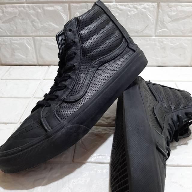 Vans SK8HI Black Leather Zip Second Original