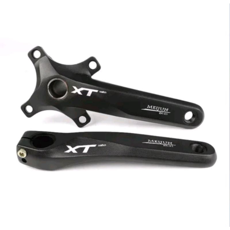 Meijun XT Arm Crank HT2 BCD 104 mm Crank Sepeda Hollowtech 2 Hitam