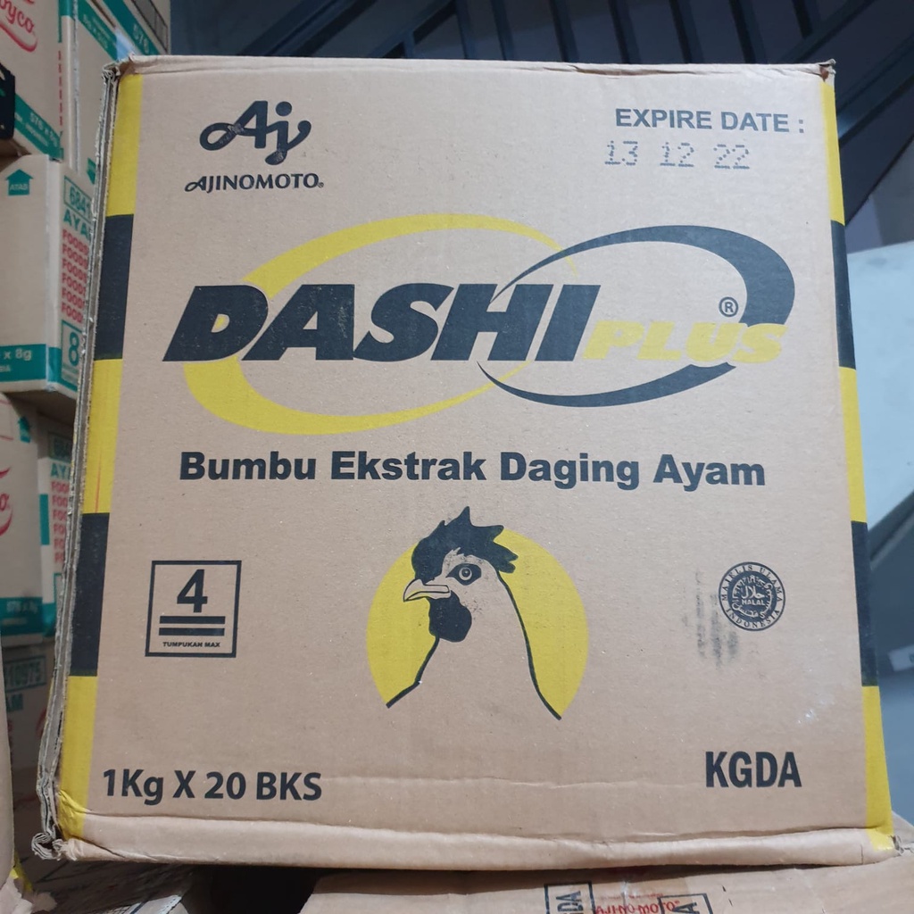 [Dus] Dashiplus Dashi plus Bumbu Ekstrak Daging AYAM Ajinomoto 1 DUS = 20 pack x 1kg - DASHIPLUS