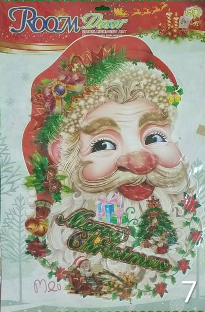 Stiker santa clause 3d atau 5d