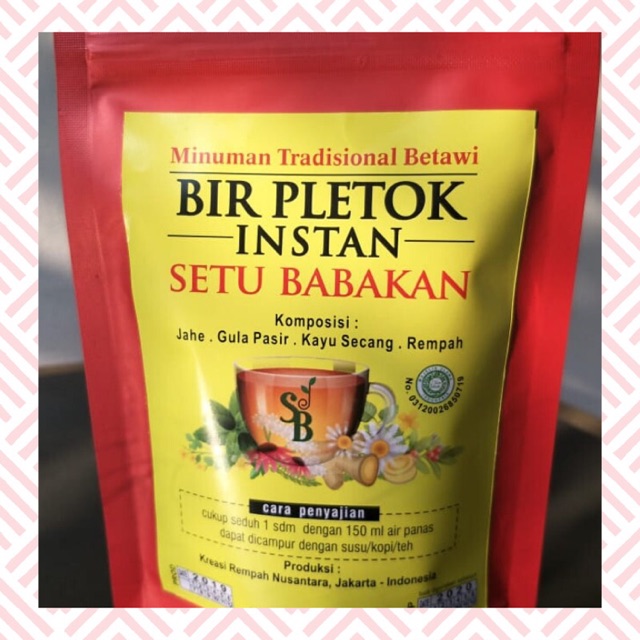 

Bir Pletok Instan, Minuman khas Betawi