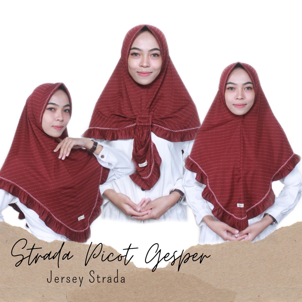 JILBAB INSTAN/JILBAB BERGO STRADA PICOT GESPER