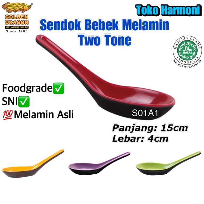 Sendok Bubur Melamin GoldenDragon Sendok Bebek Dua Warna Sendok Kuah
