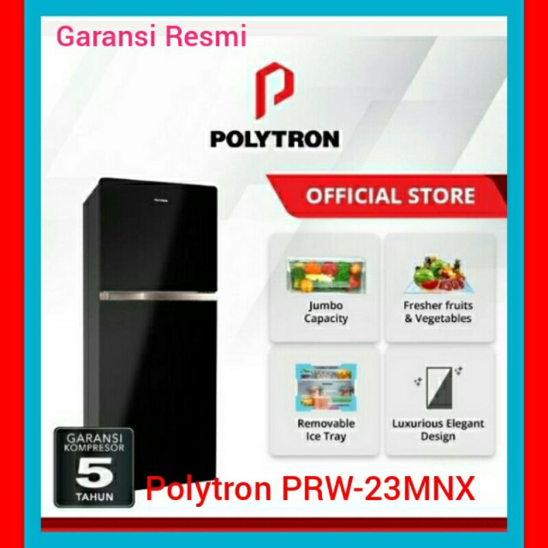 KULKAS 2PINTU POLYTRON PRW-23MNX//NEW PROMO