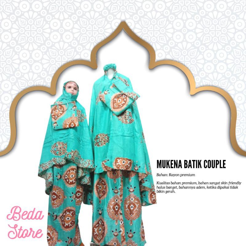 MUKENA COUPLE BATIK RAYON PREMIUM FREE TAS MUKENA