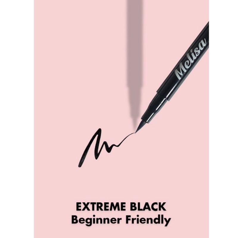 ⭐BAGUS⭐ MELISA Eyeliner Pen 2ml | BPOM Liquid Eyeliner Spidol Waterptoof Extreme Black Tokyo Night