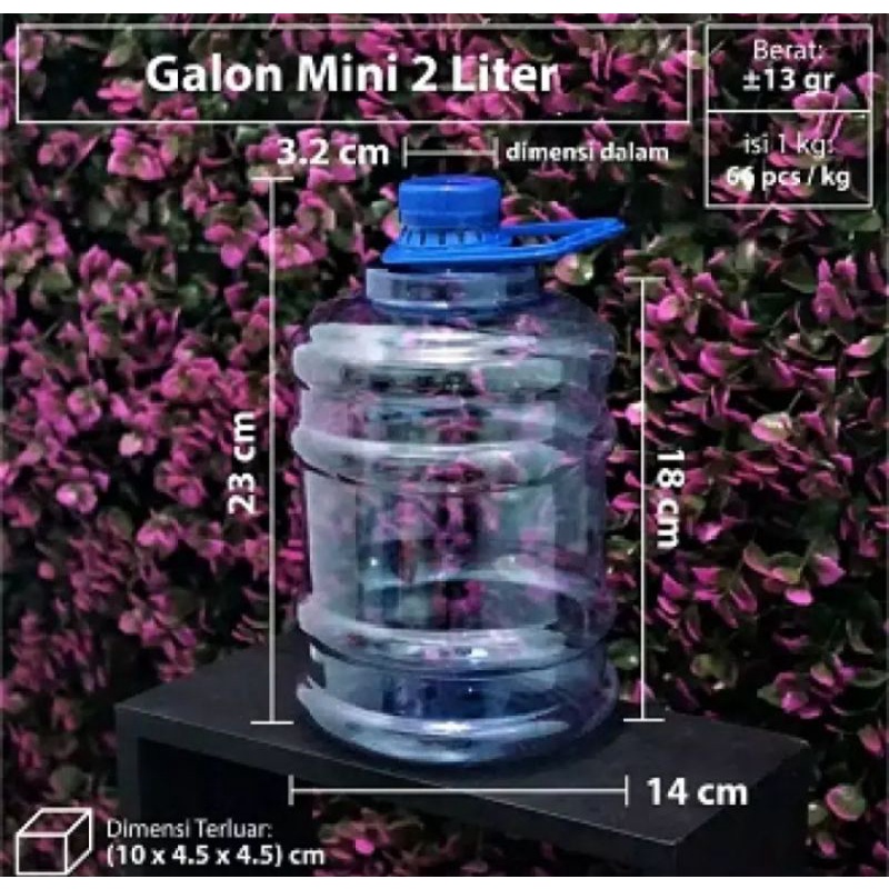 Galon mini 2 liter portable/galon air mini/galon air portable