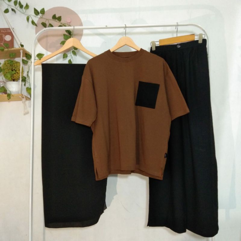 paket ootd wanita lengkap oneset/setelan