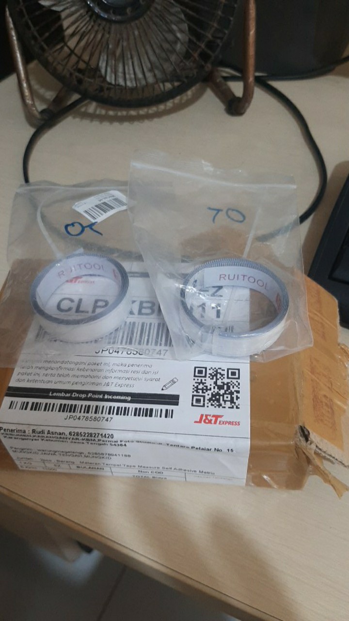 Meteran Tempel Tape Measure Self Adhesive Metric Stainless Steel Ruler