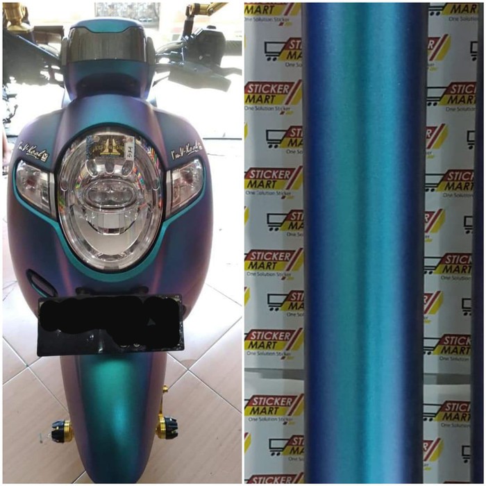 Jual Sticker Mobil Motor Metalic Chameleon Bunglon Matte Green Violet ...