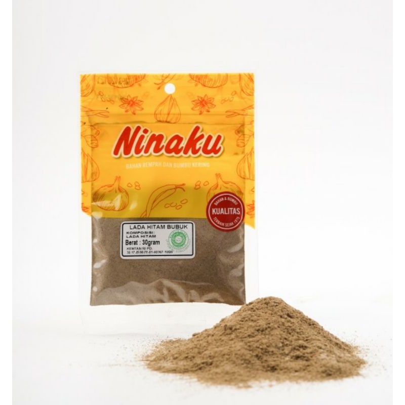 NINAKU Lada Hitam Bubuk Premium 30 Gram HALAL Premium Black Pepper Powder