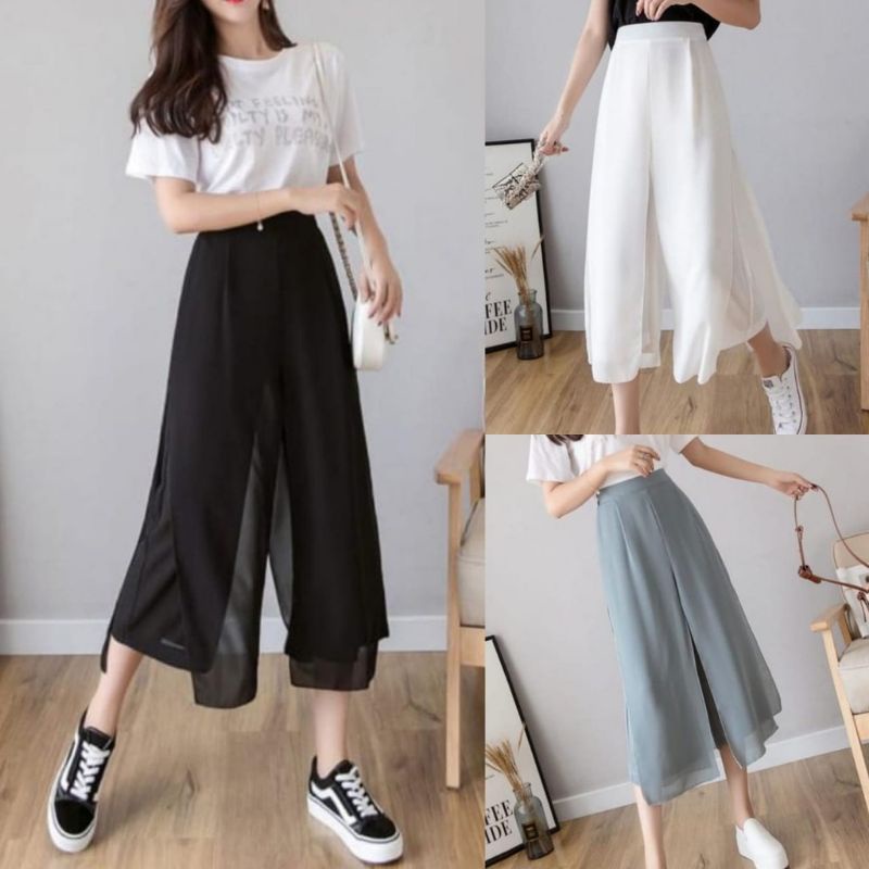 Korean Chiffon Pants/Celana Culotte1058