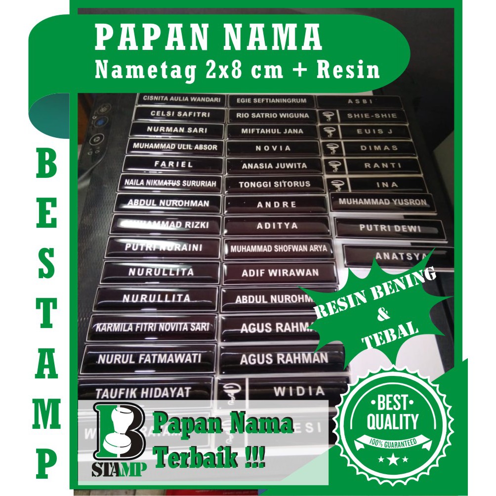 

Papan Nama / Nametag Dada Resin