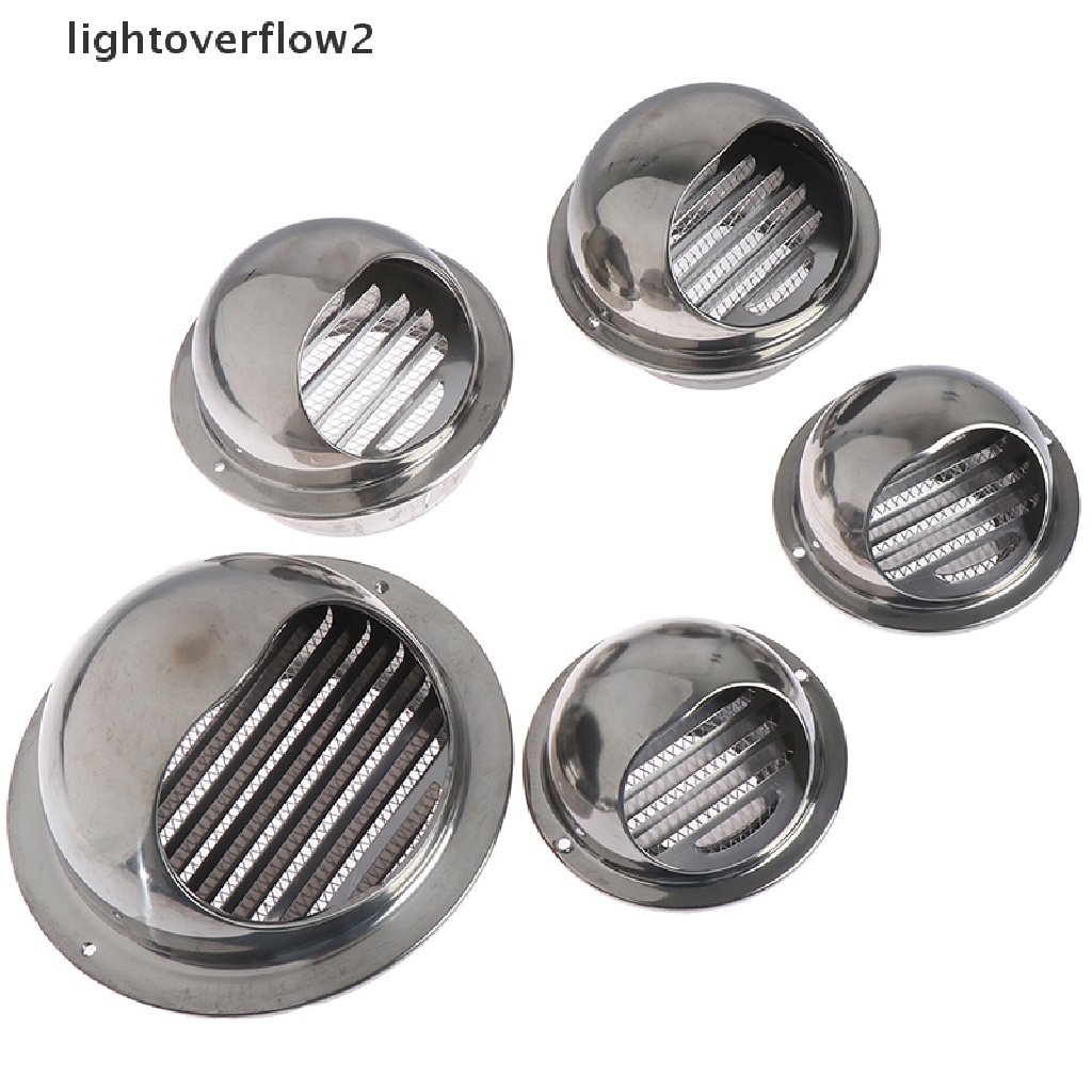 (lightoverflow2) Cover Ventilasi Udara Bahan Stainless Steel