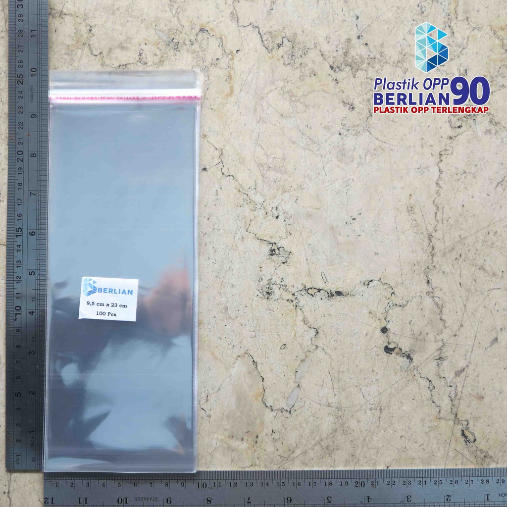 

9,5X23 CM PLASTIK OPP (SEAL/LEM) TEBAL 20 MIC ASLI / PLASTIK KEMASAN