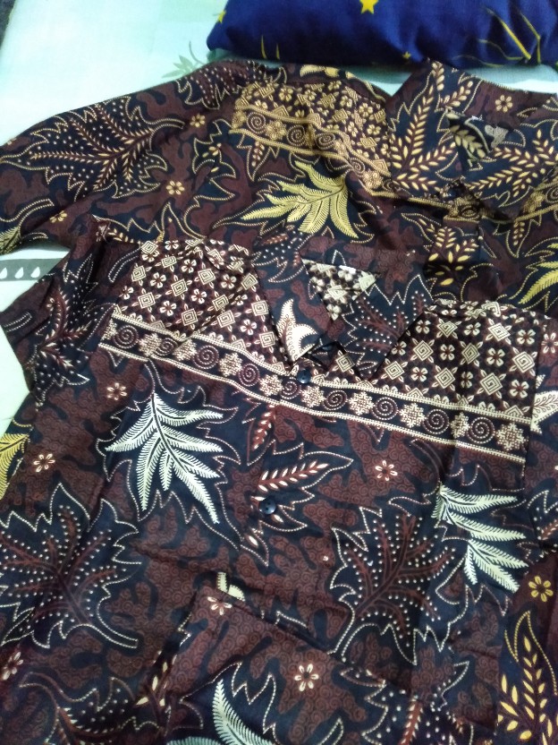 Baju Couple Ayah Dan Anak Motif Jati,baju Batik Keluarga,sergam Batik Kantor