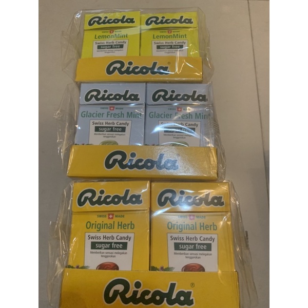 RICOLA 40 GRAM / ori herb / lemon / menthol mint / cranberry / bukan ricola 45 gr all variant