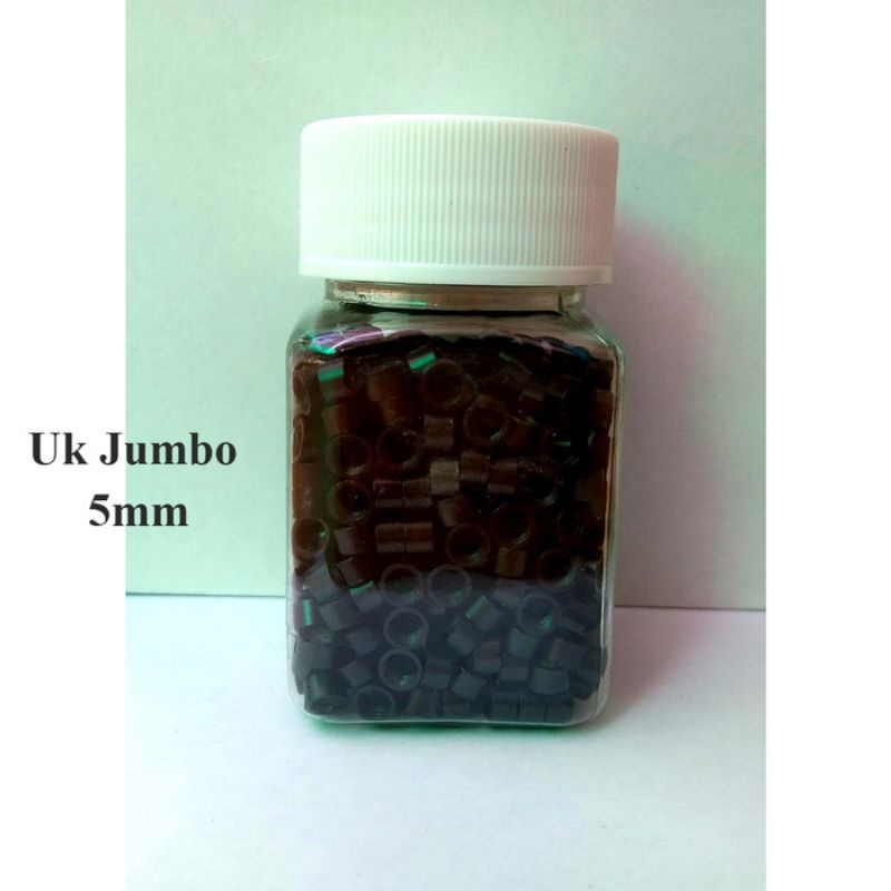 RING SAMBUNG RAMBUT DRAT JUMBO / RING HAIR EXTENSION LINGKARAN 5MM JUMBO BOTOL BESAR