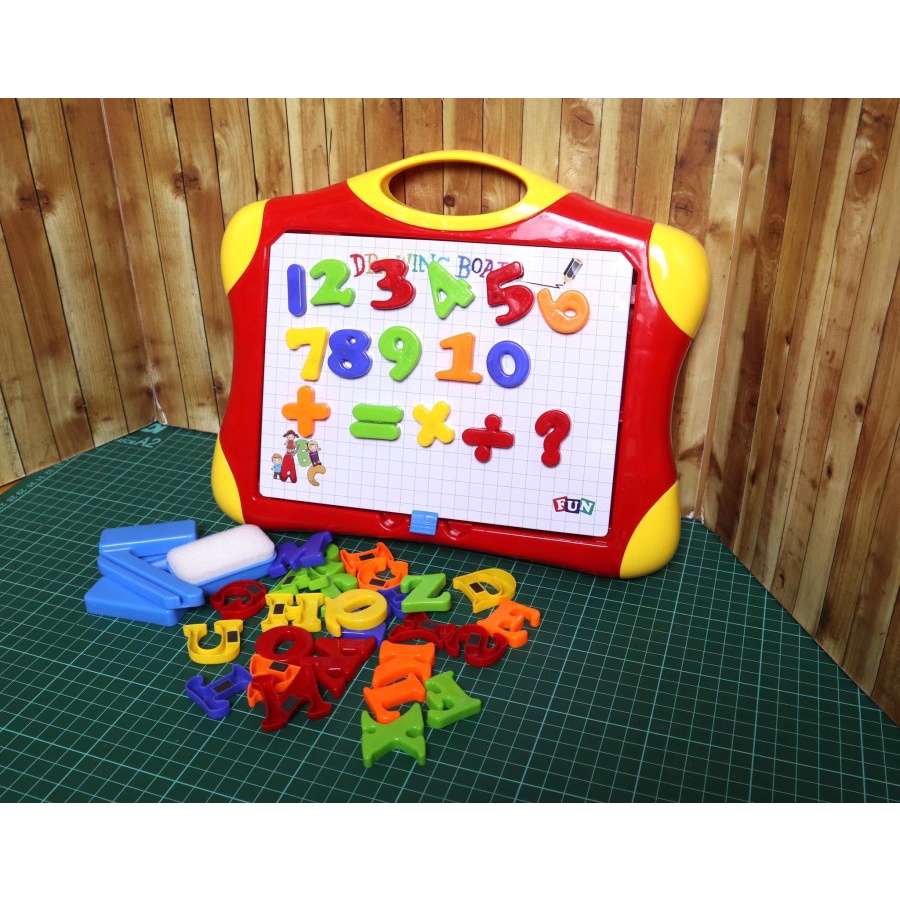 

magnetic whiteboard learning case - papan tulis magnet huruf dan angka