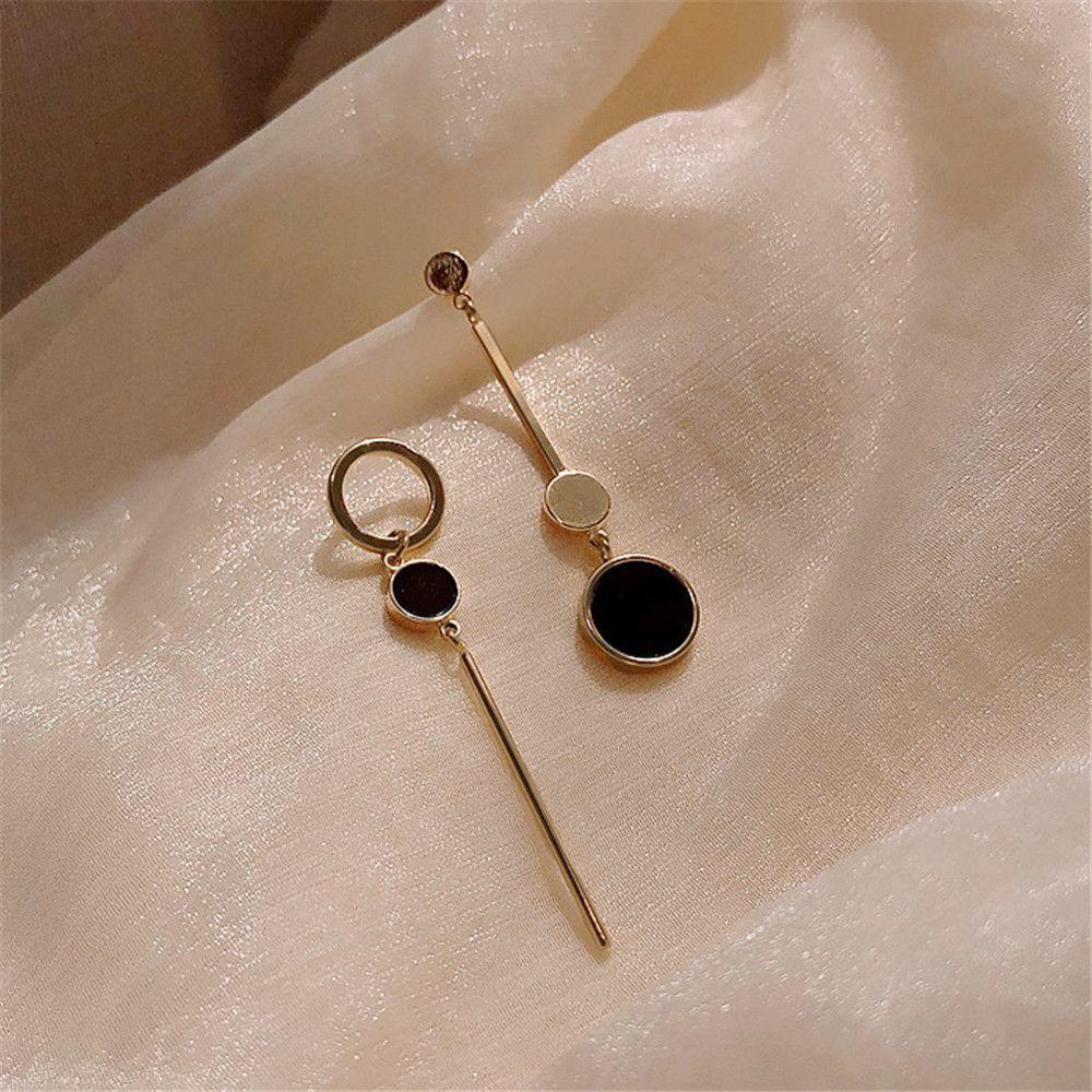 Lily Asimetris Eardrop Simplicity Anting Niche Gadis Korea