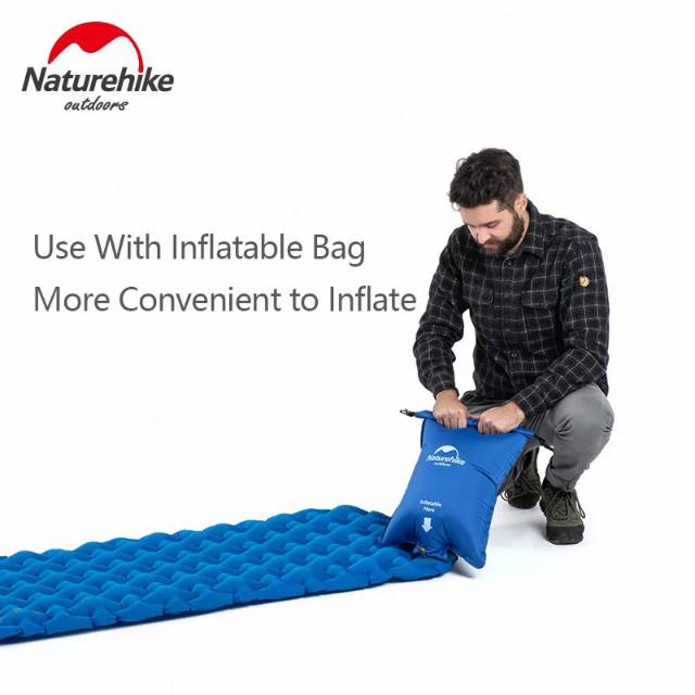 Naturehike sleeping pad camping mat inflatable,  slepping pad ultralight naturehike dengan pompa