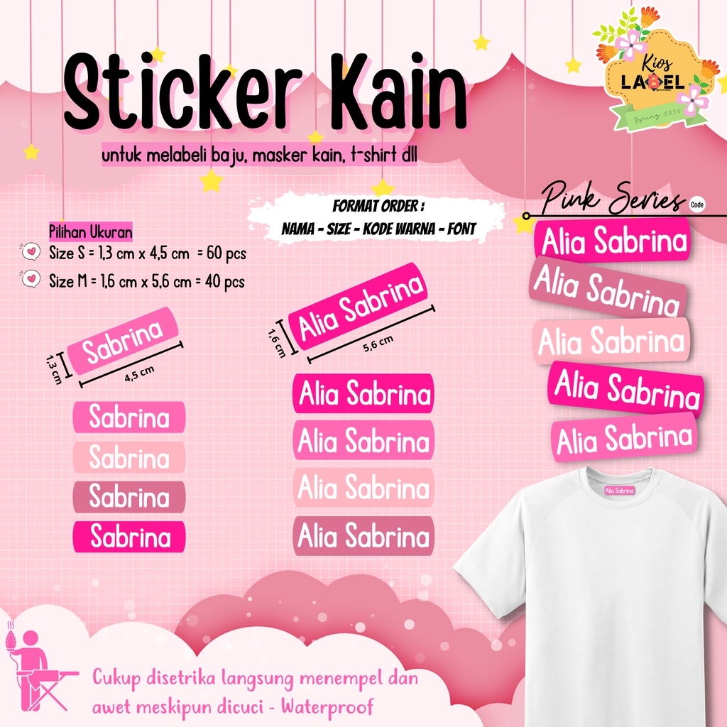 

Stiker Kain Pink Series