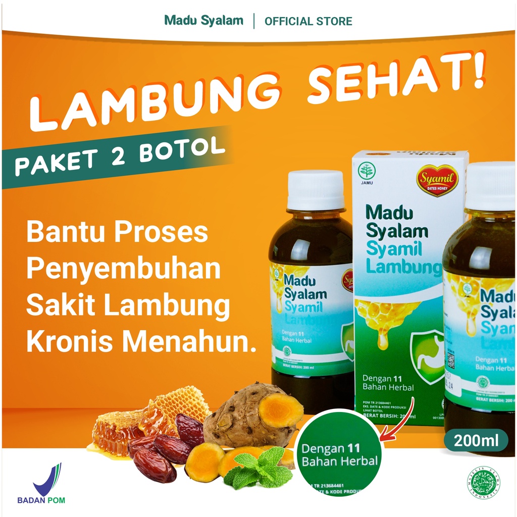 

Madu Syalam 2 Botol Lebih Hemat Cepat Atasi Lambung Kronis Bisa Enak Makan Lagi