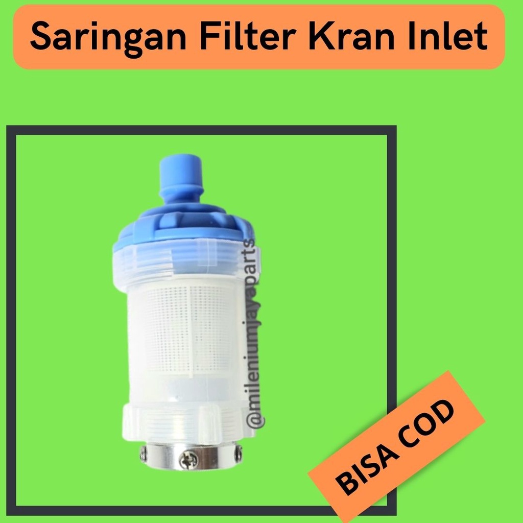 Saringan Filter Kran Air / Selang Inlet Mesin Cuci Otomatis 1 Tabung / Kran Keran Filter Saringan Pe