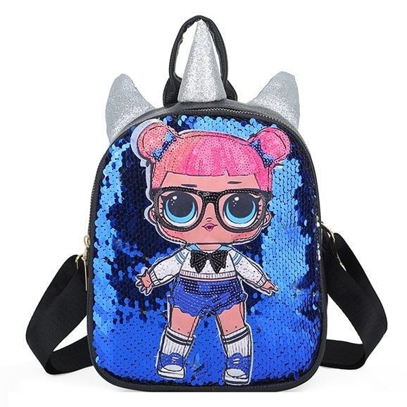 (BISA COD) Vyctoria VOS0556 Tas Ransel LOL LED Anak Terbaru Bahan Sequin Glitter Model Trendy Import