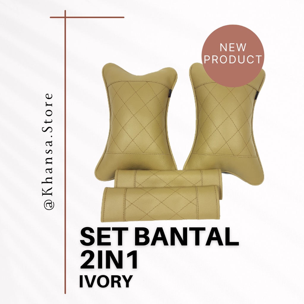 Set Bantal Mobil 2 in 1 Bantal Mobil/Headrest dan Cover Seatbelt