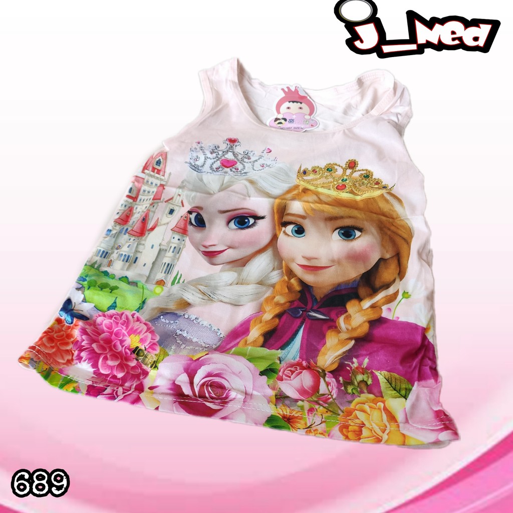 J689 SINGLET TANKTOP ANAK MOTIF FROZEN KAOS SINGLET ANAK TANGTOP TANKTOP ANAK MOTIF