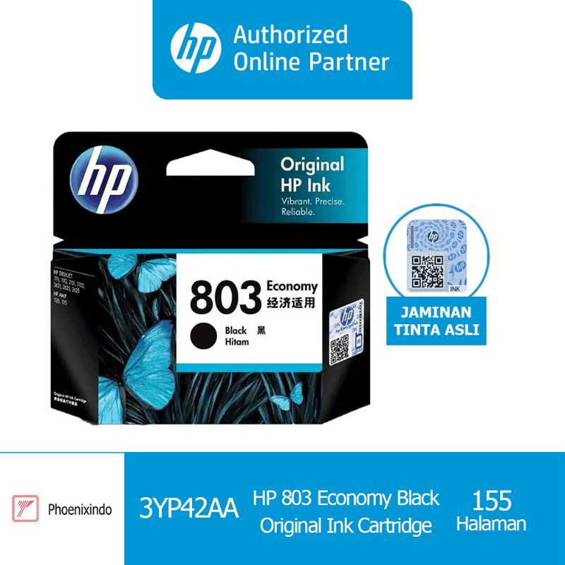 Tinta HP 803 Black HP803B Economy Original Ink Cartridge