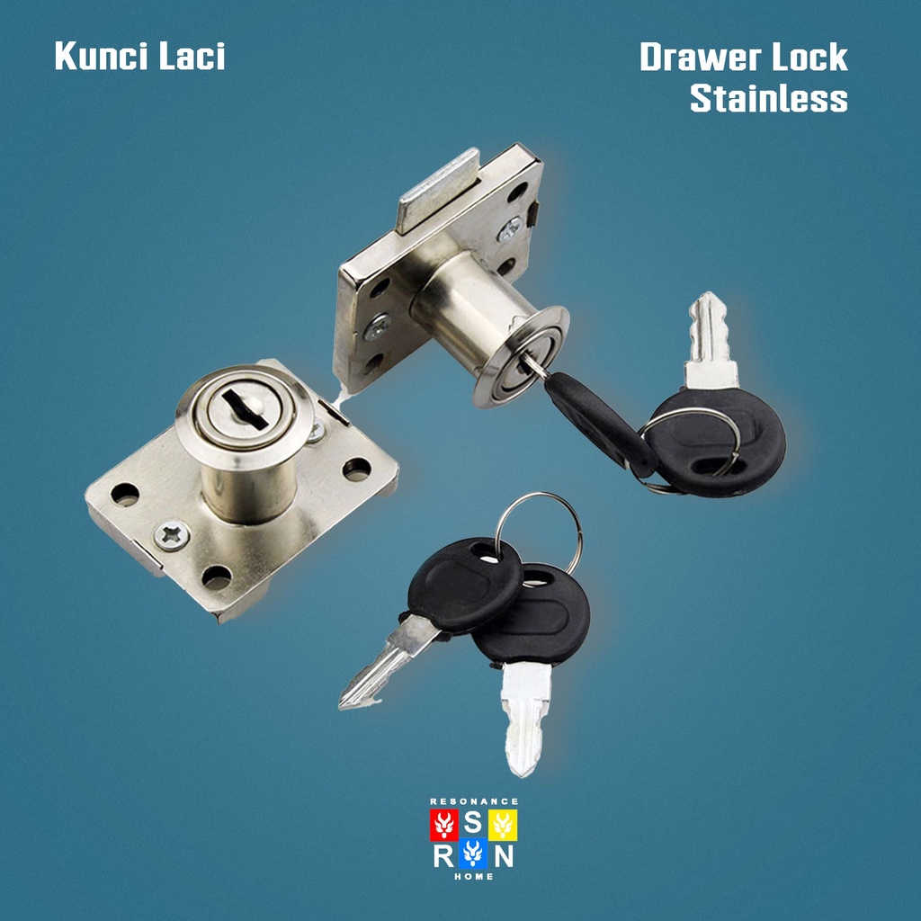 Kunci Laci l Lemari l Drawer Lock 16mm Resonance Home