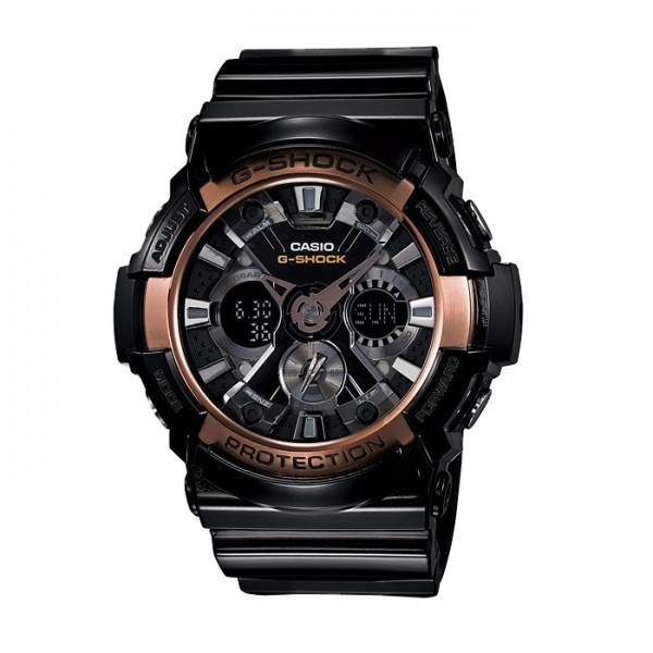 CASIO G-SHOCK GA-200RG-1ADR JAM TANGAN PRIA BLACK RUBBER ORIGINAL
