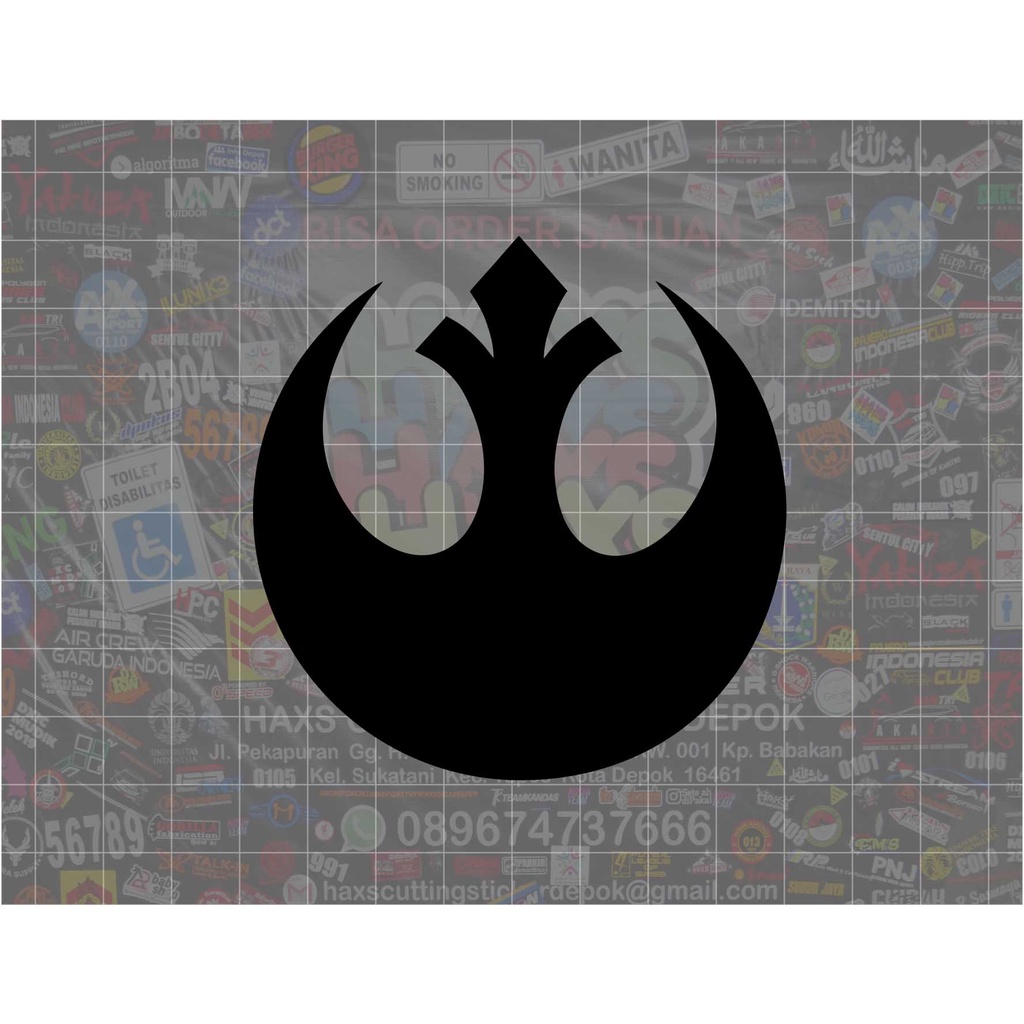 Cutting Sticker Rebel Alliance Star Wars Ukuran 8 Cm Mobil &amp; Motor