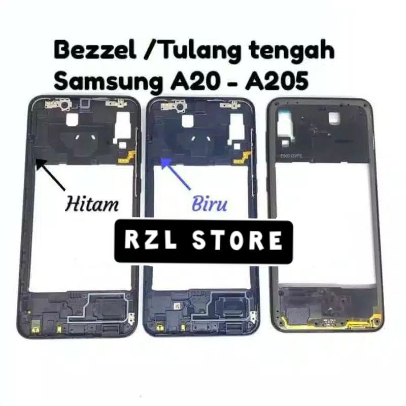 BEZZEL BEZEL TULANG TENGAH SAMSUNG GALAXY A20 ORIGINAL