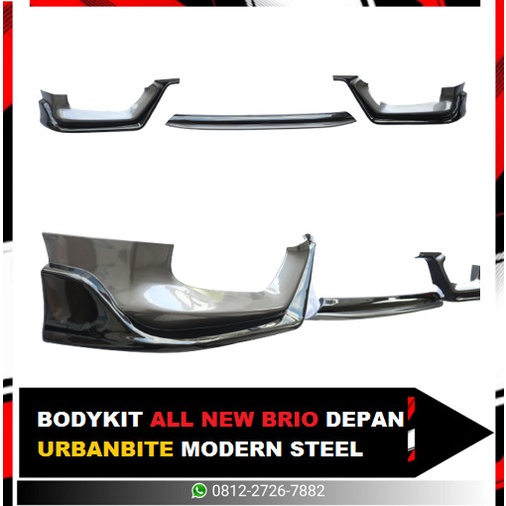 FRONT UNDER SPOILER | BODYKIT BUMPER DEPAN ALL NEW BRIO URBANITE 2018 - NOW