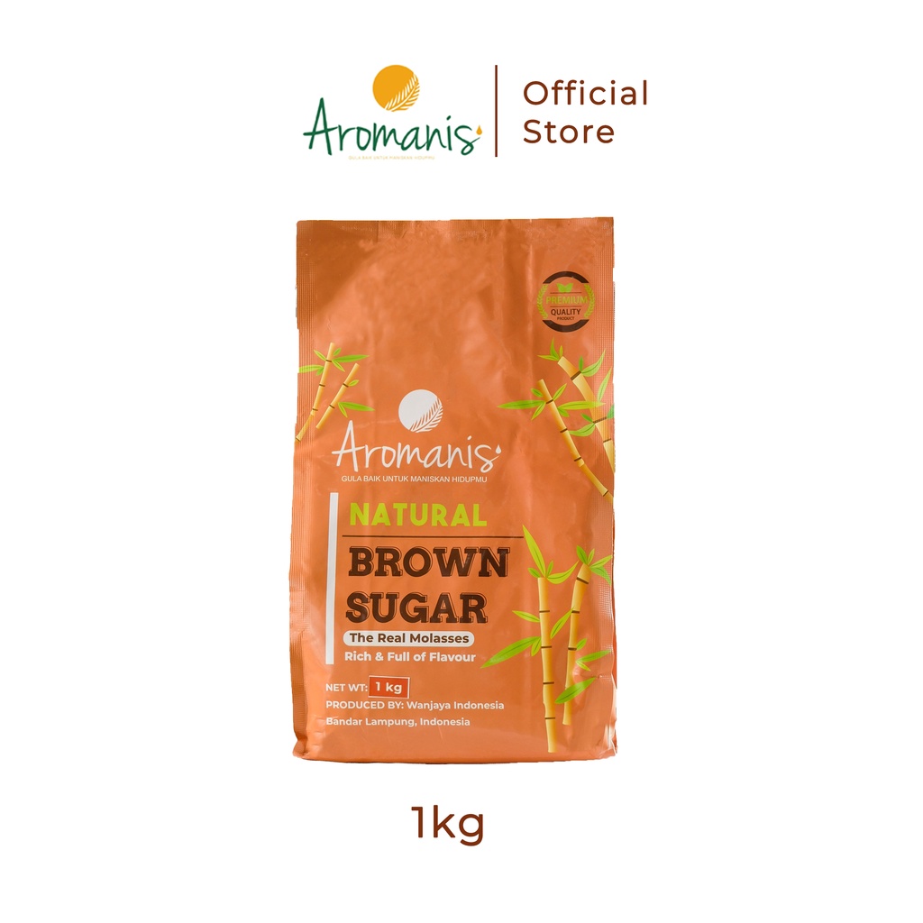 

Aromanis Brown Sugar 1kg - Gula merah tebu molasses 1kg
