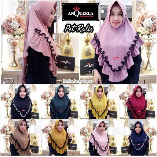 GROSIR TERMURAH RALIS HIJAB ANQUEELA ORI || KHIMAR JERSEY rempel