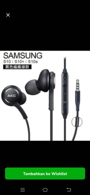 Headset Samsung Original AKG S10 S10 plus.