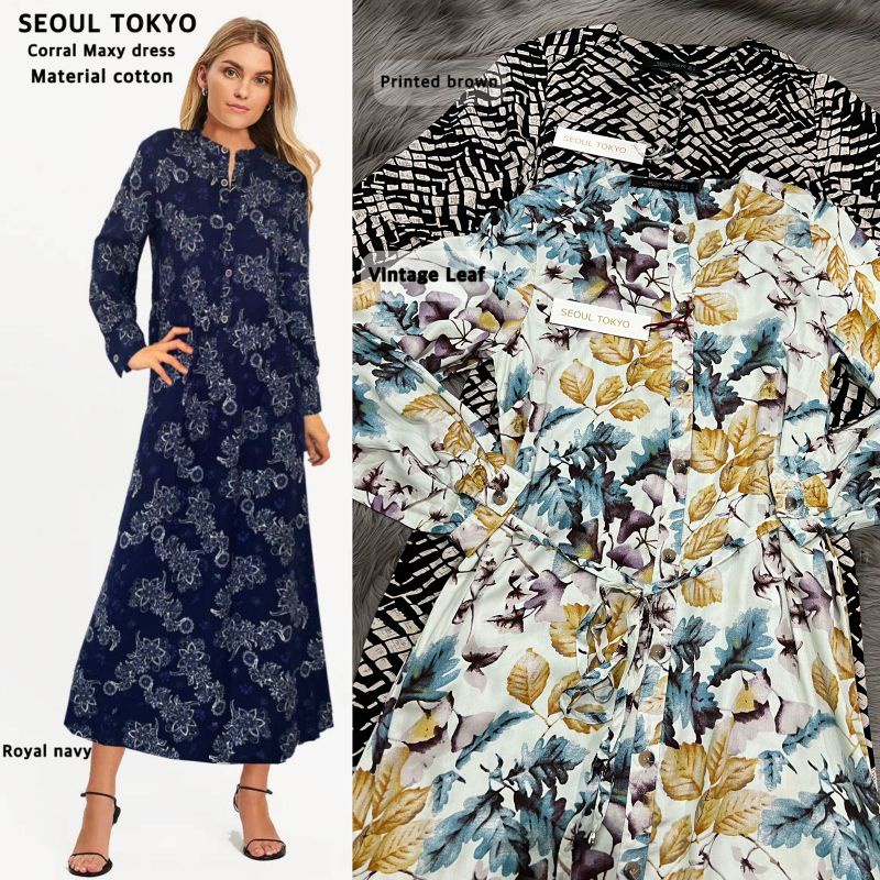 maxy dress/ yang kerah coral royal navy tidak ada belt ya