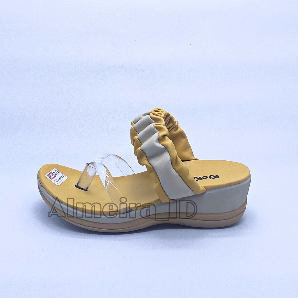 Sandal Anak Perempuan Wedges Jelly Kickers Ori | Sandal Anak Kekinian | Sandal Cewek Import