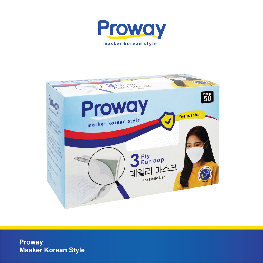PROWAY Masker Korea KF94 (putih) - 50pcs-3