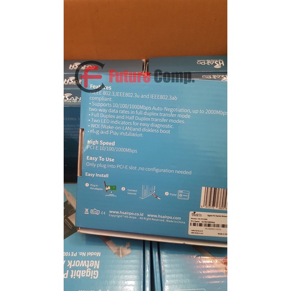 HSAirPo PE1000 GIGABIT PCI Express Lan Card