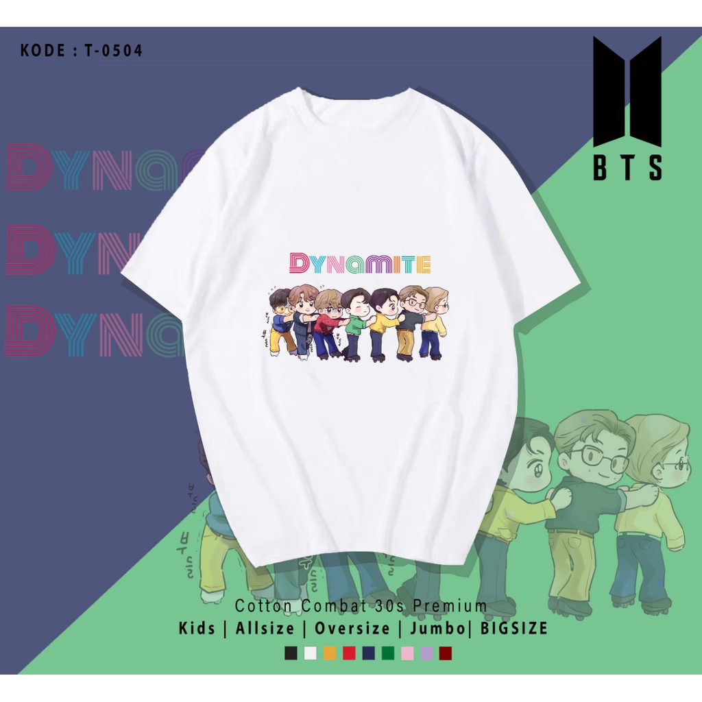 T-SHIRT BTS DYNAMITE UNISEX / TERMURAH BAJU KAOS KATUN LENGAN PENDEK / TUMBLR TEE / TERMURAH