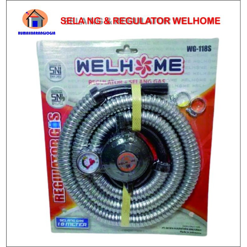 selang dan regulator gas sni welhome