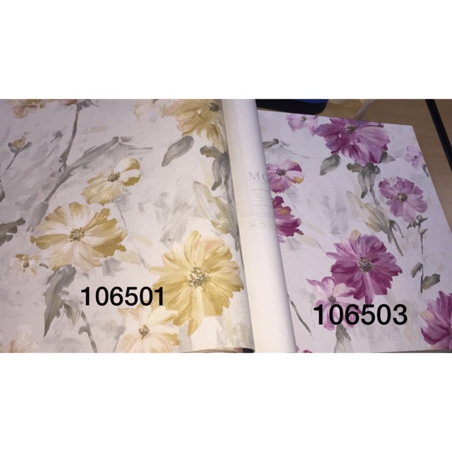 Wallpaper Dinding Bunga Lukisan Abstrak M