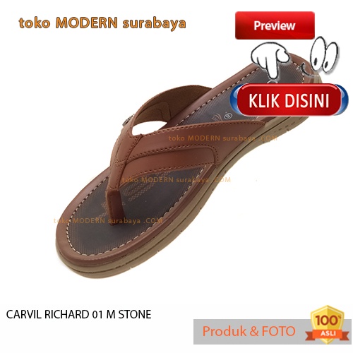 CARVIL RICHARD 01 M STONE sandal pria casual sandal jepit