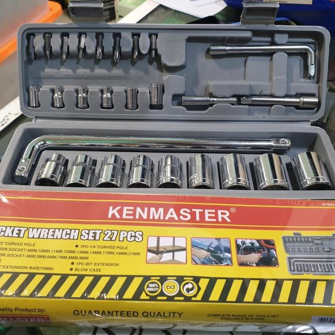 KUNCI SOK SET KENMASTER 27 PCS KUNCI SOCKET SET SOKET KENMASTER 27PCS